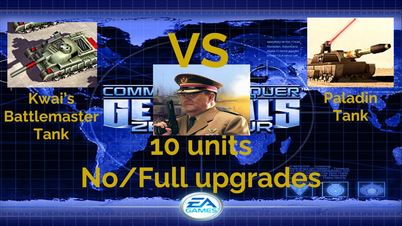 Command and Conquer Generals ZeroHour 10 Kwai's Battlemaster Tanks VS Paladin Tanks