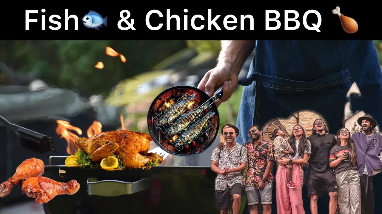 Chicken & Fish BBQ | Grill chicken at home | Outdoor Cooking | Tamil | Cooking |Vlog