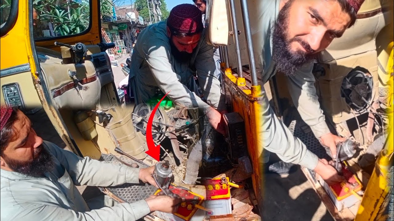 Auto Rickshaw Self Motor How to repair||Rickshaw Self Reparing||How to Fix Rickshaw self
