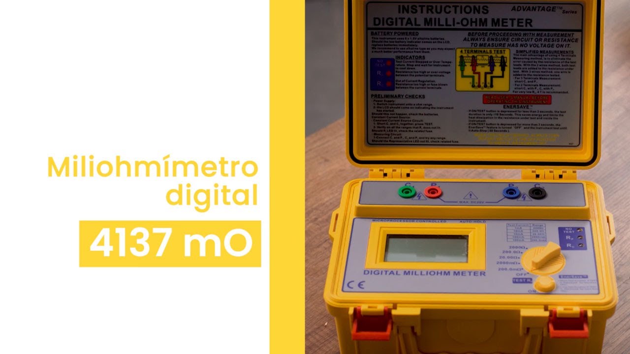 Miliohmímetro digital 4137mO ¿Qué es y cómo se usa?