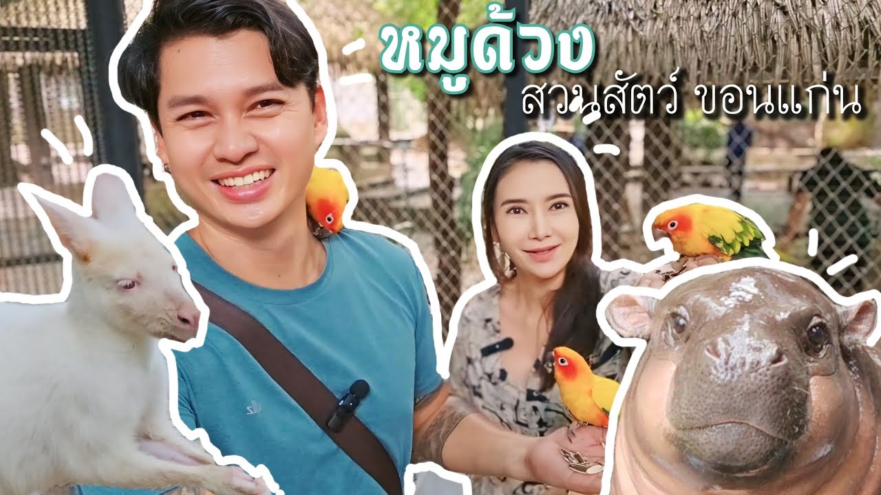 พาไปดู หมูด้วง หลาน หมูเด้ง สวนสัตว์ขอนแก่น (เขาสวนกวาง)