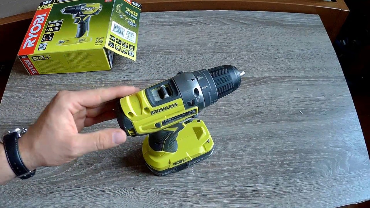 Ryobi R18DD5 Brushless E-Torque II - Unboxing, mini test