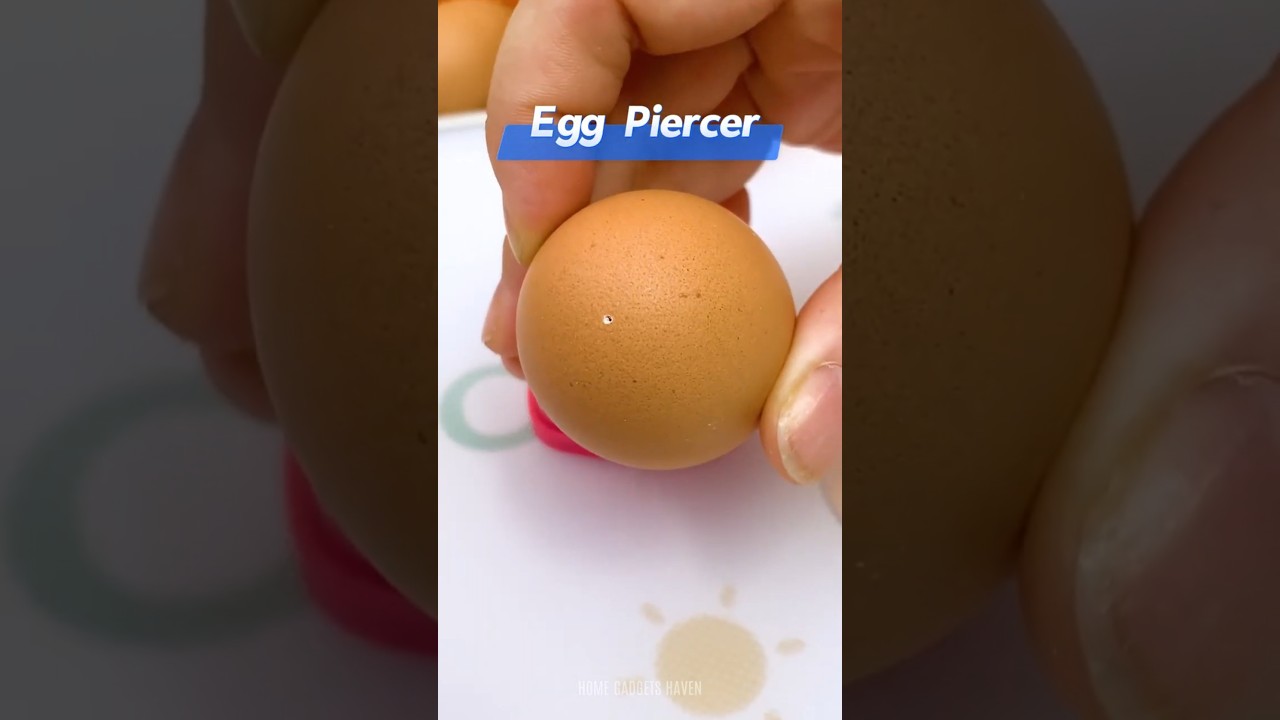 Egg Piercer with Sharp Pin to Get Good Hard Boiled Eggs Easy Peeler Kitchen Gadget #homegadgetshaven