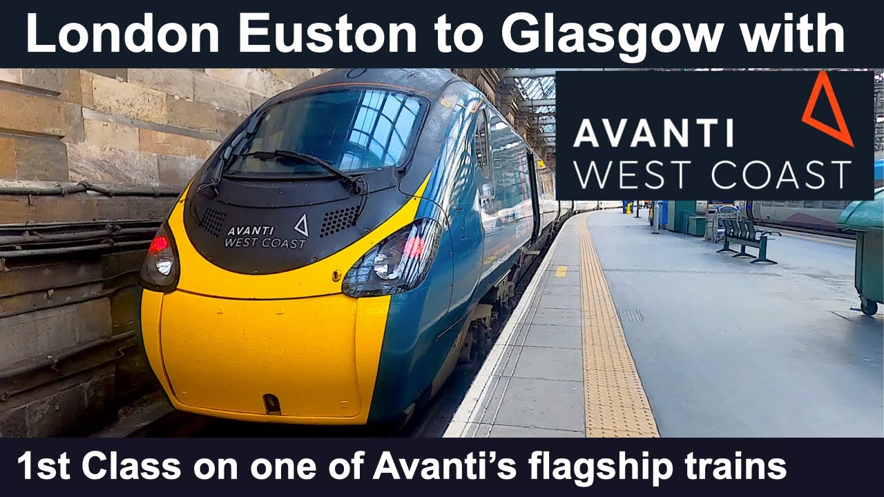 Pendolino из Юстона в Глазго с Avanti West Coast в первом классе