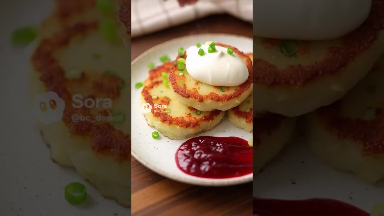 Left over mashed potatoes? Let’s make mashed potato pancakes 