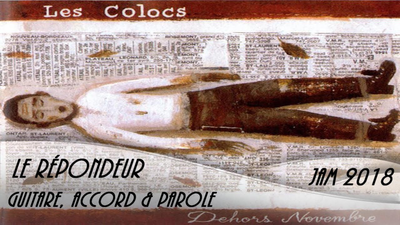 Le Répondeur - Les Colocs - Guitare Chords & Parole