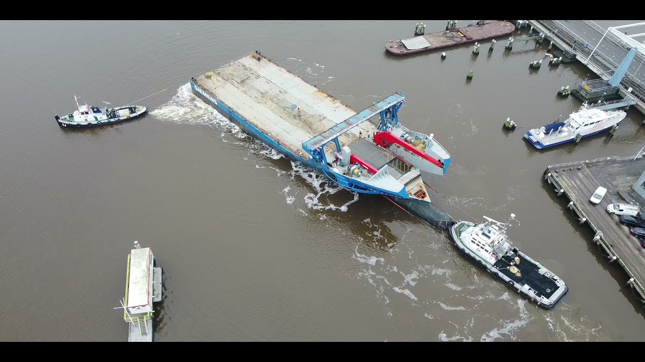 Dry Dock/Rotra Mare - Part 2/Delfzijl/ FORE PART COMING HOME/ Буксировка носовой части обратно в док