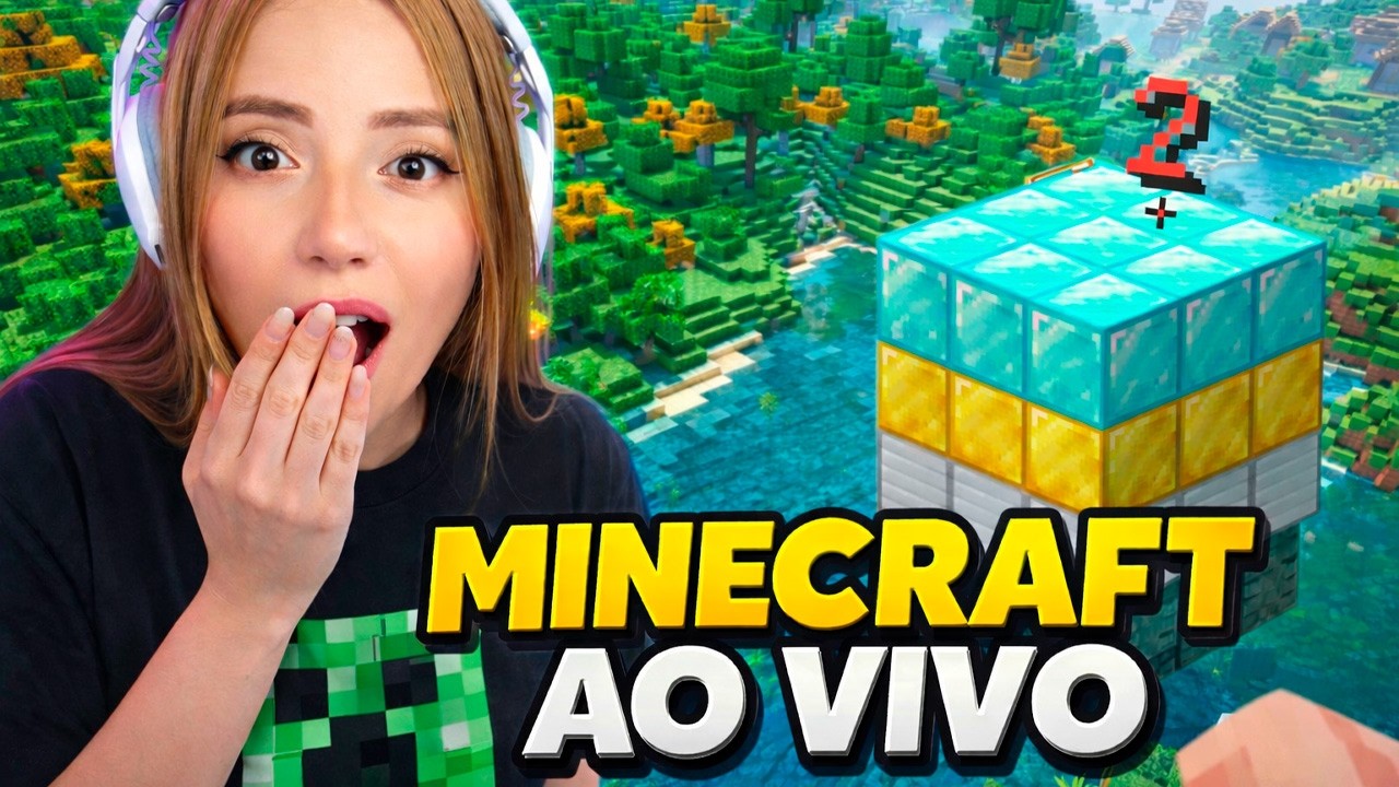 MINECRAFT AO VIVO - VOCÊS CONTROLAM O JOGO – Torre de Blocos Interativa no Minecraft 🔥