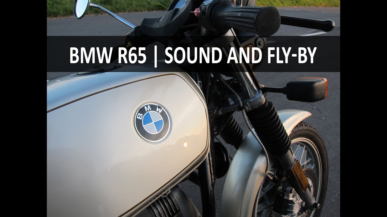 BMW Airhead R65 Startup sound, acceleration, flyby