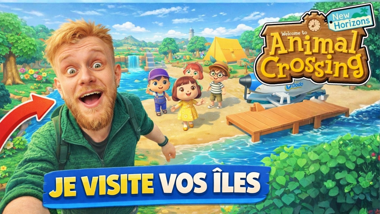 🔴JE VISITE VOS ILE🏝️!  10 eme JOUR DE DECOUVERTE SUR ACNH🌿 | New maj 3.0 et DLC🔴