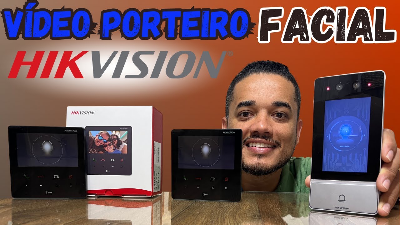 Tecnologia Avançada! Vídeo Porteiro Facial, Vandal Hikvision DS-KV9503-WBE1.
