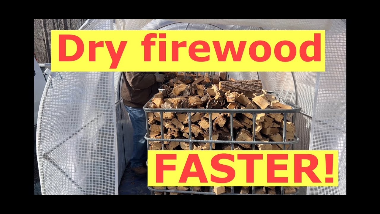 Dry firewood faster. and cutting a cord of green oak for delivery.