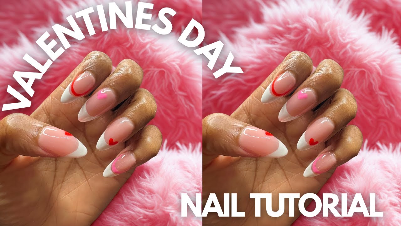 Cute Valentine's Day Nail Tutorial | Step by Step | Super Easy