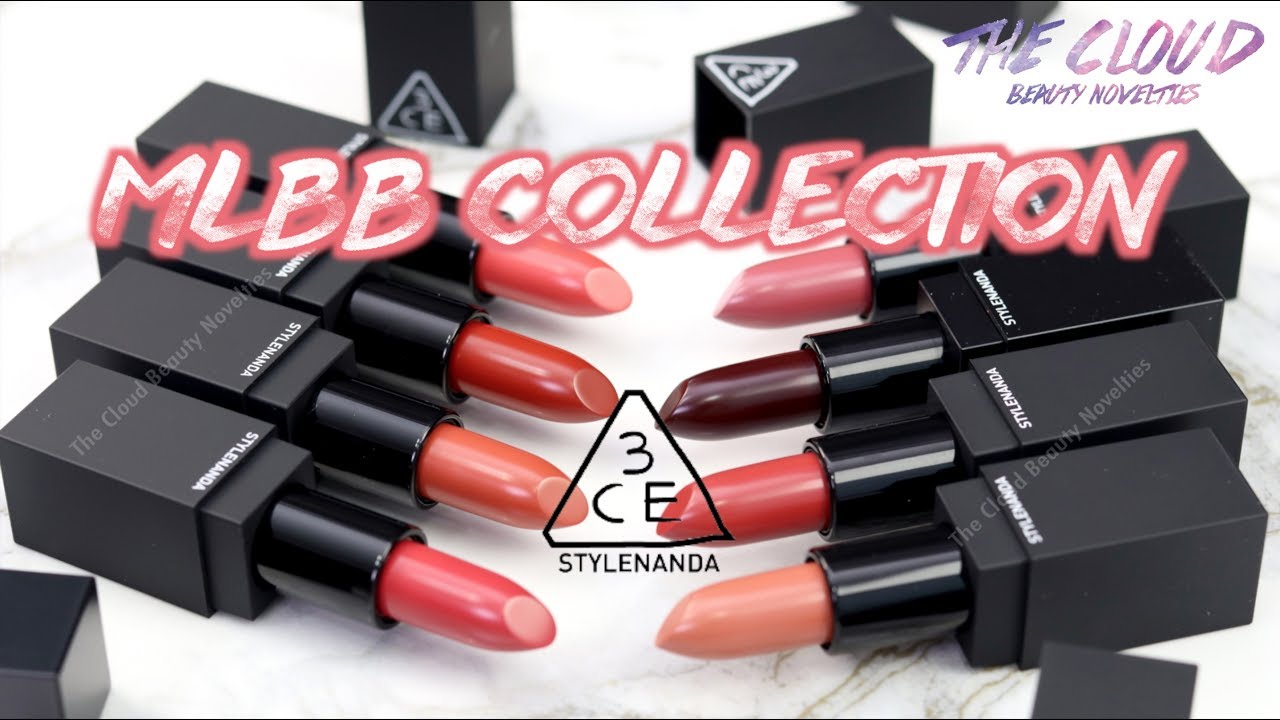 [ENG SUB] 3CE MATTE LIP COLOUR - MLBB COLLECTION SWATCHES & REVIEW