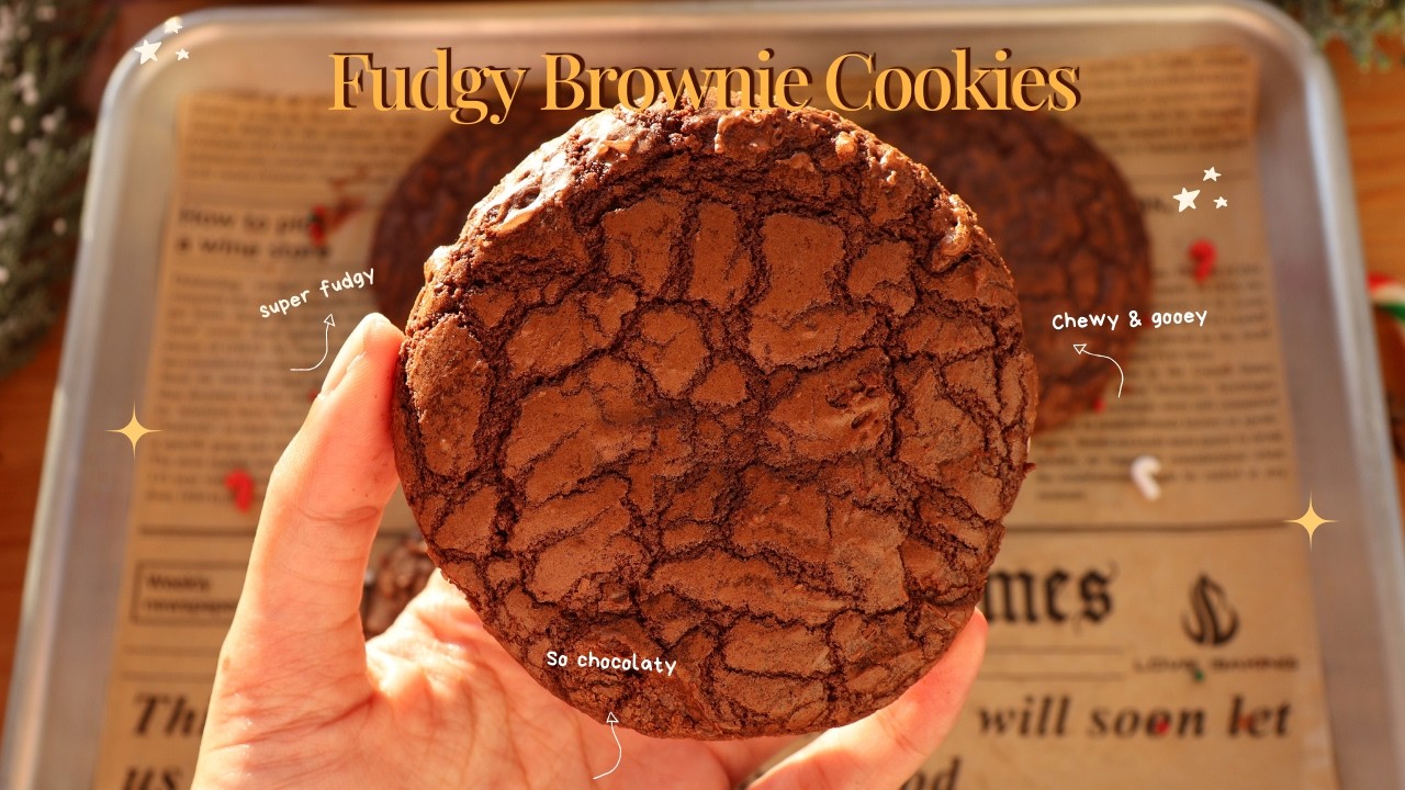the best fudgy brownie cookies 🤎 cozy baking