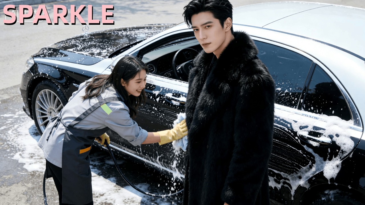 女孩默默給總裁洗車，沒想到總裁竟突然出現，對她一見鍾情！#中國電視劇#甜寵愛情劇