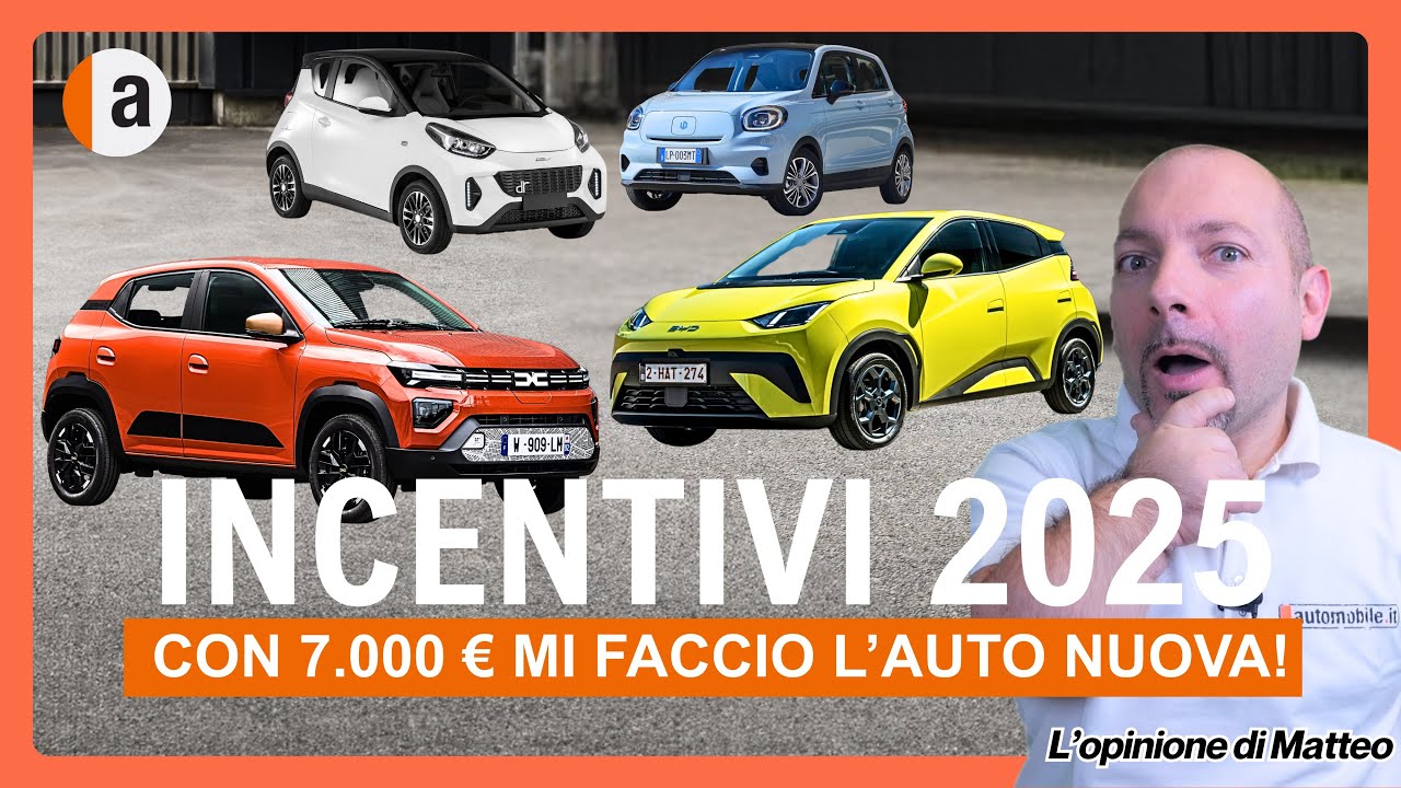 Incentivi Auto 2025: 4 modelli NUOVI a 8.000 &euro; con l'ECOBONUS!
