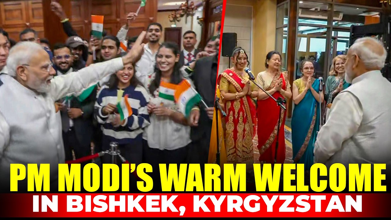 WATCH LIVE: PM Modi Gets A Warm Welcome From Indian Diaspora In Bishkek, Kyrgyzstan | India