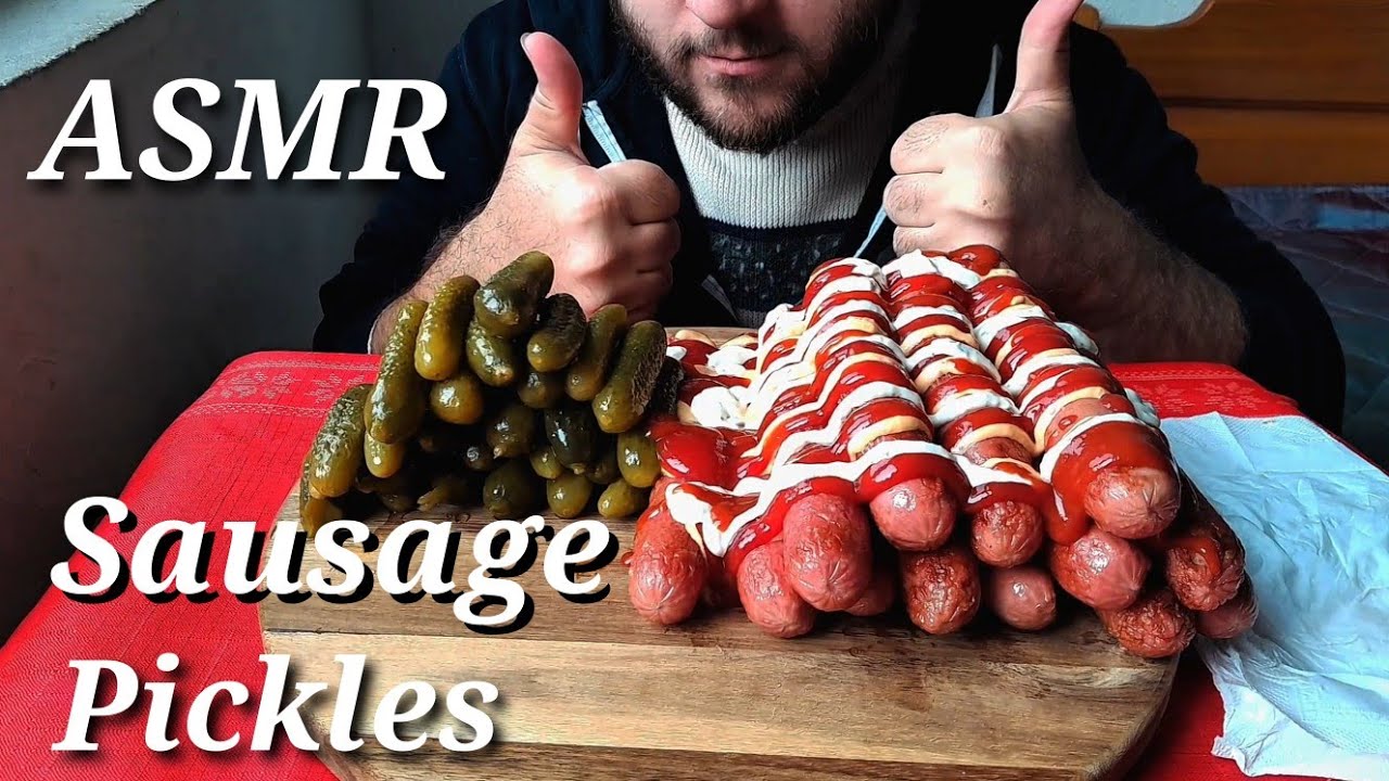 ASMR Завтрак с Характером: Сосиска и Солёный Огурец