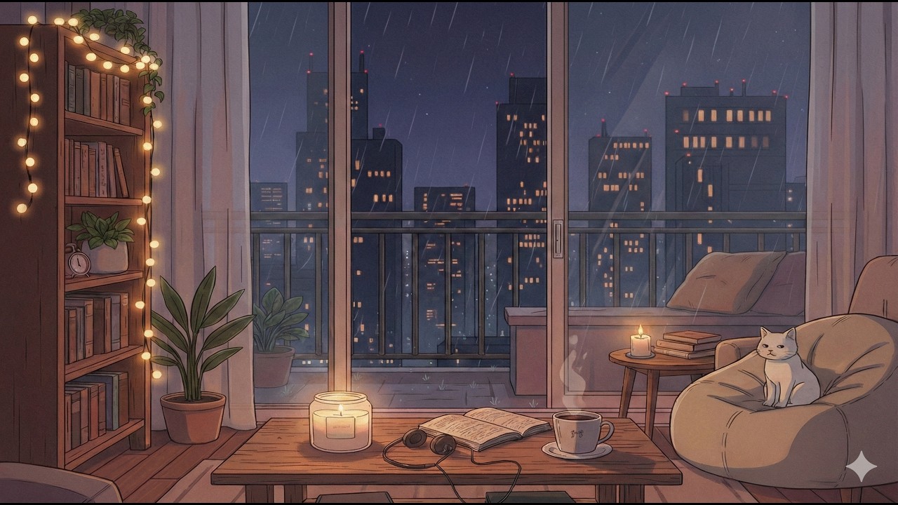 A Quiet Night with Coffee & Rain [Lofi / Chillhop]