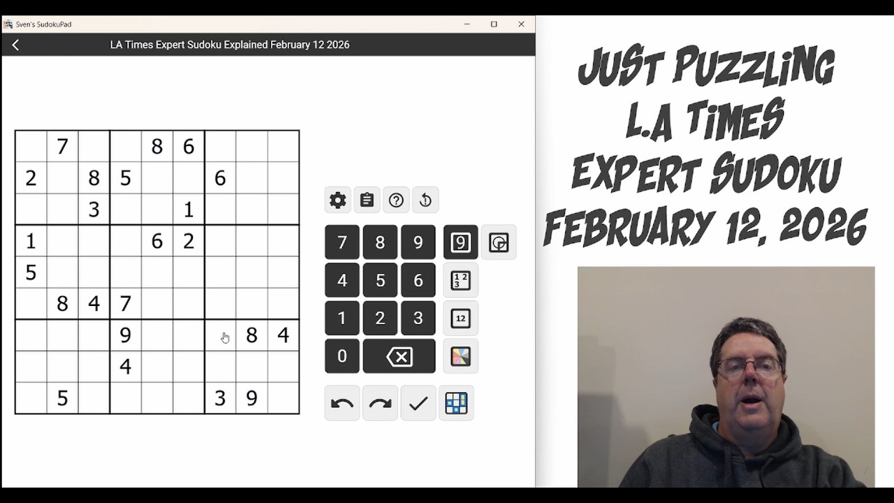 LA Times Expert Sudoku February 12 2026