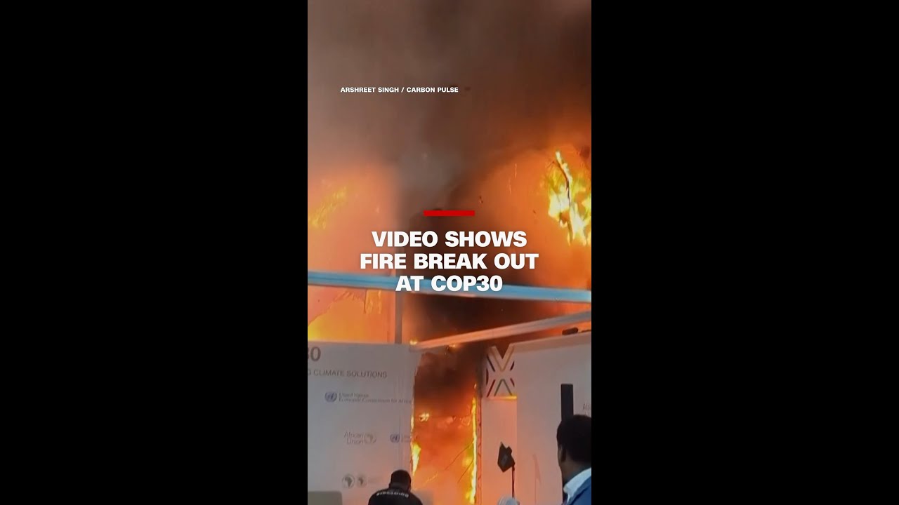 Video shows fire break out at COP30