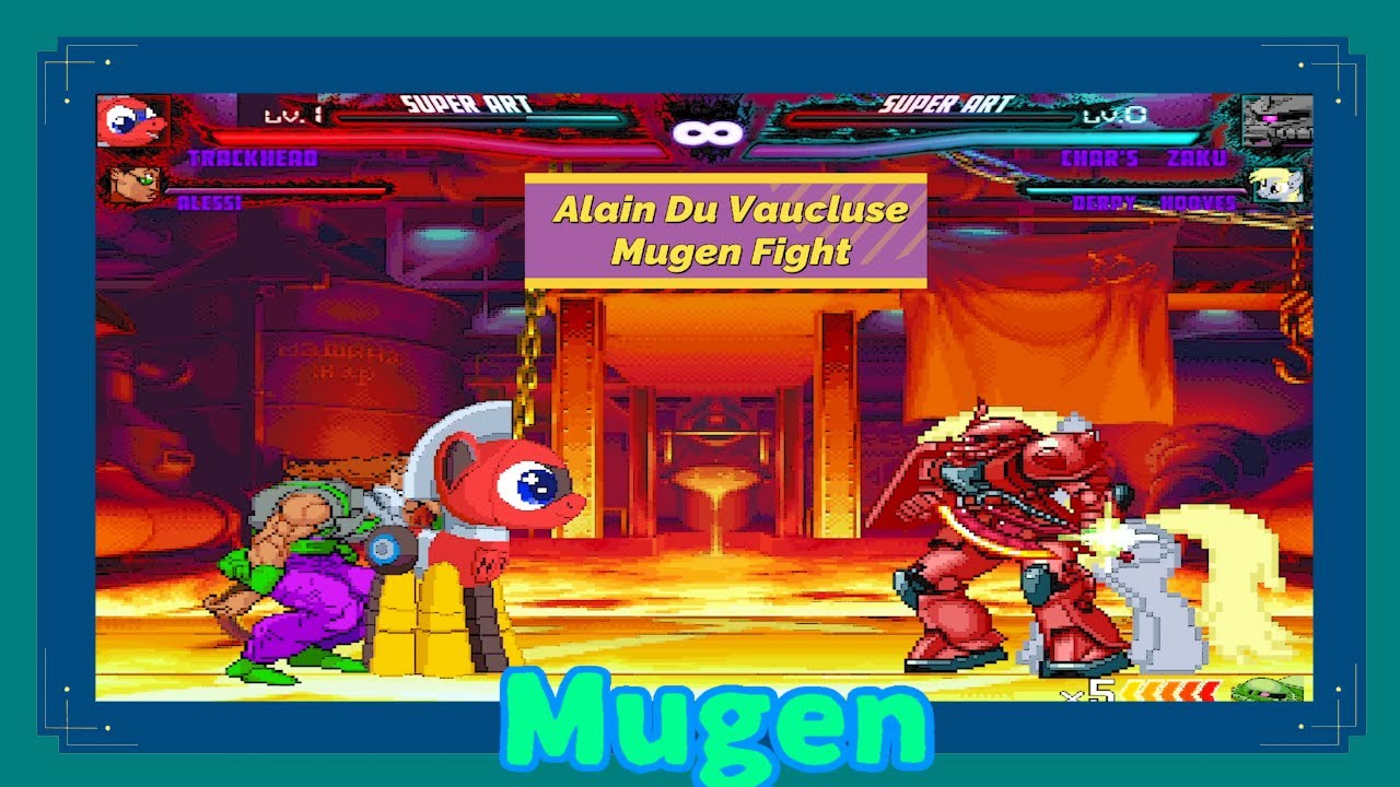 Mugen : Trackhead & Alessi Vs Char's Zaku & Derpy Hooves (Request)