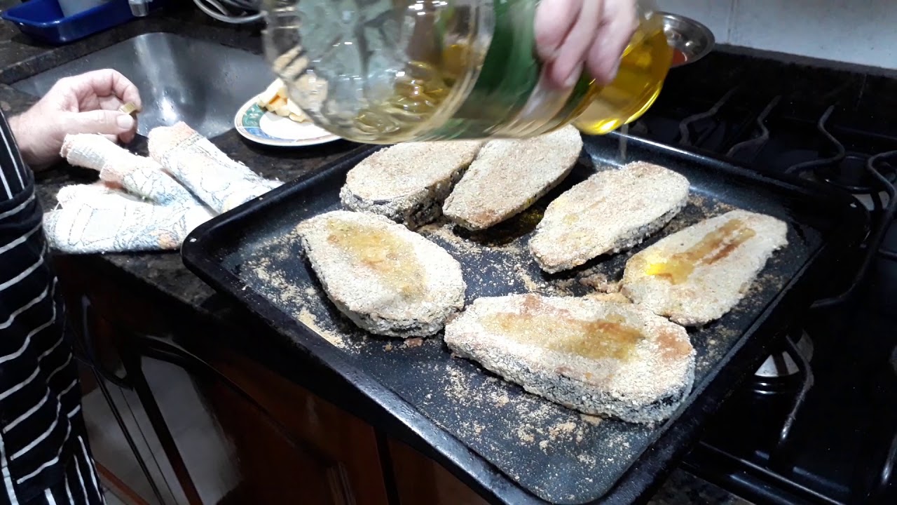 Milanesas de berenjena sin freir