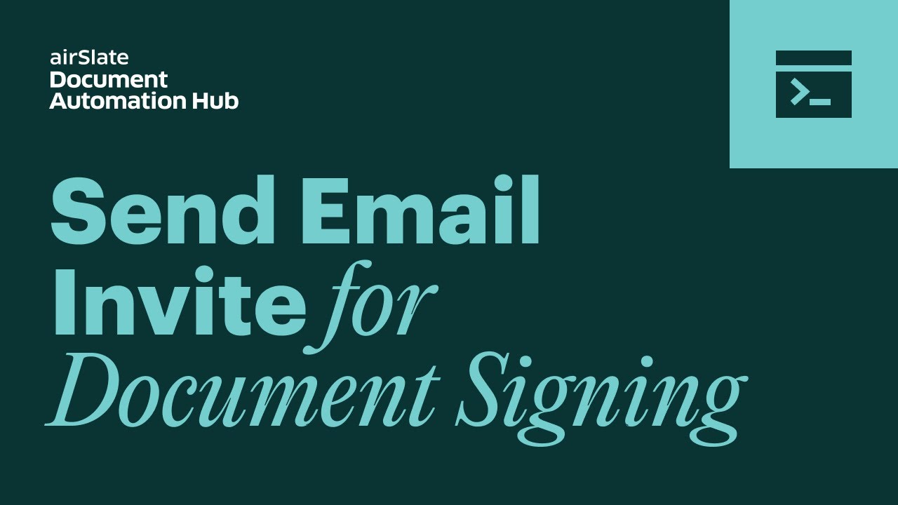 Email Invite for Document Signing & Attachments