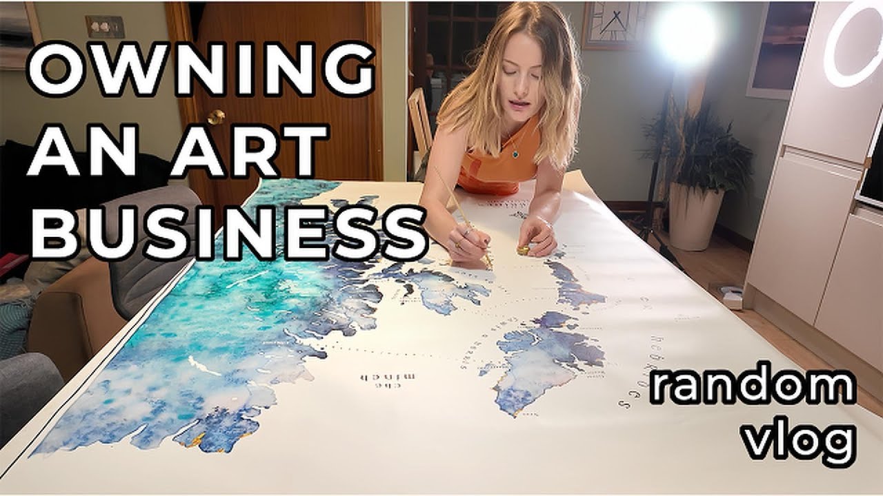 Gold Maps, a Shop Refresh & No Customers | Art Business Vlog