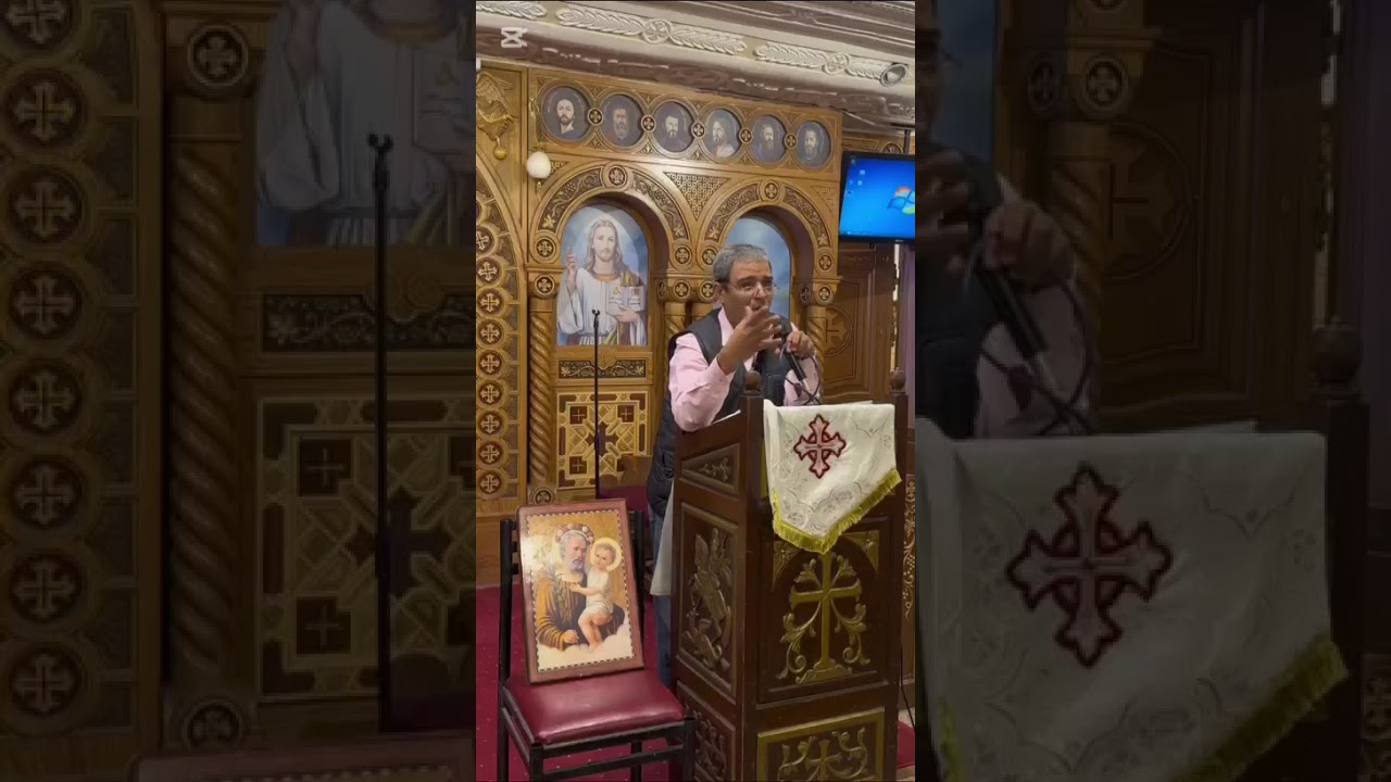 الاستاذ/ ايمن راشد خادم بكنيسة مارمرقس امبابة  ومحاضرة عن عمل الروح القدس 