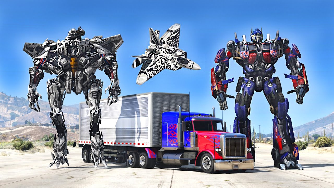 OPTIMUS PRIME VS STARSCREAM - GTA 5 TRANSFORMERS MOD !!!