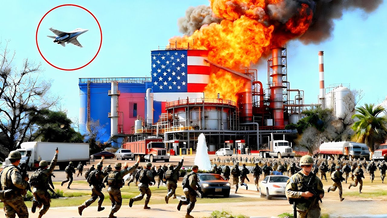 Today, July 18, 2026! The largest US oil refinery was completely destroyed by a Russian SU-57 attack