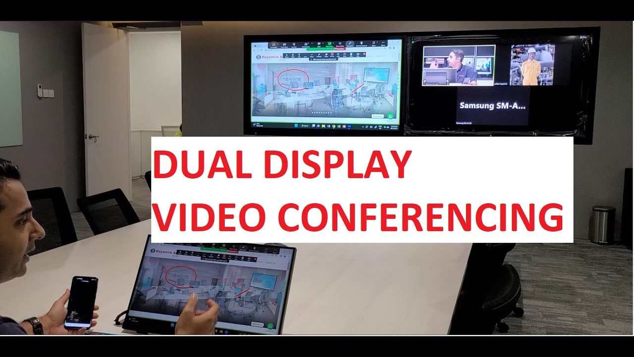 Video conferencing with Two display solution