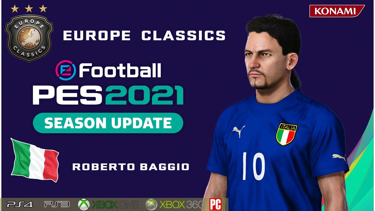 Роберто Баджо лицо+статистика (Europe Classics) Как создать в PES 2021