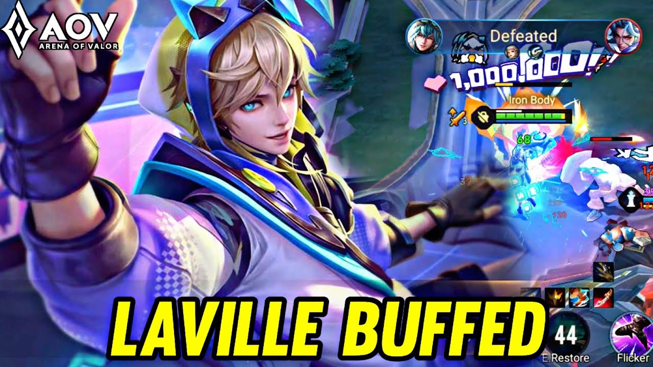 AOV : LAVILLE BUFFED NEW PATCH - ARENA OF VALOR LI&Ecirc;NQU&Acirc;NMOBILE ROV