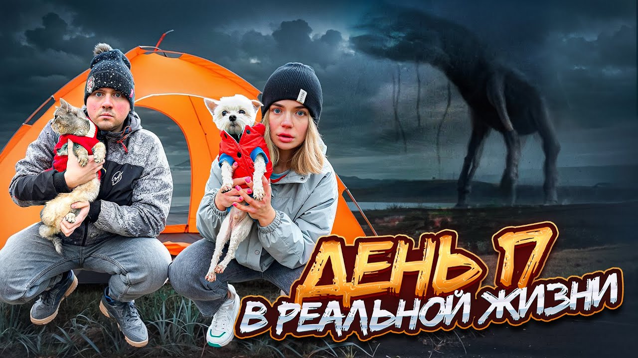 ДЕНЬ 17 В РЕАЛЬНОЙ ЖИЗНИ | 24 ЧАСА В ПАЛАТКЕ С КОТОМ И СОБАКОЙ