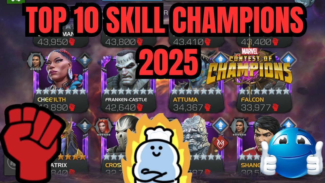 ТОП-10 ЧЕМПИОНОВ МАСТЕРСТВА В MARVEL CONTEST OF CHAMPIONS!