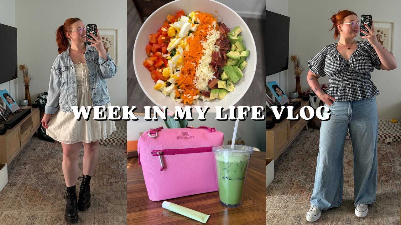 week in my life vlog: office & gym outfits, 9-5 life, what I pack for lunch, grocery haul