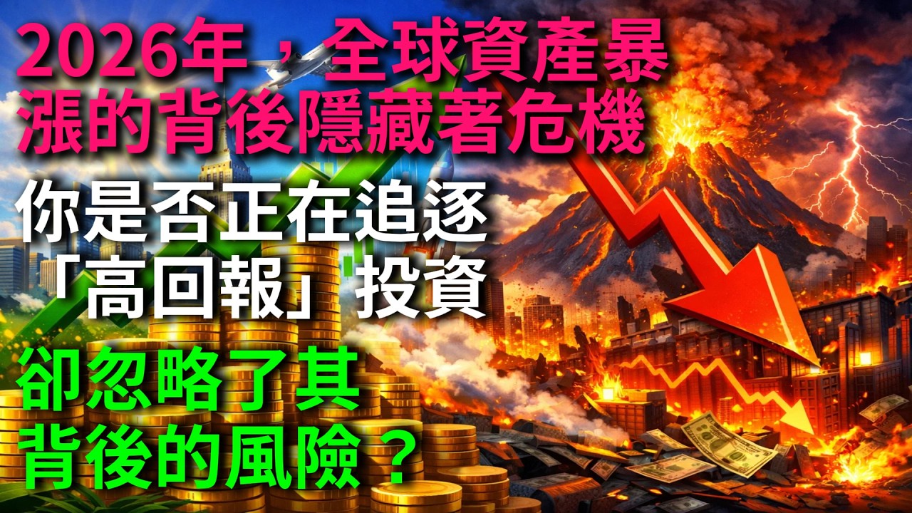 2026年，全球資產暴漲的背後隱藏著危機。你是否正在追逐「高回報」投資，卻忽略了其背後的風險？本視頻深度解析為何高回報資產會讓你血本無歸，以及如何通過五種穩健的資產配置，真正守住財富，穿越經濟波動。