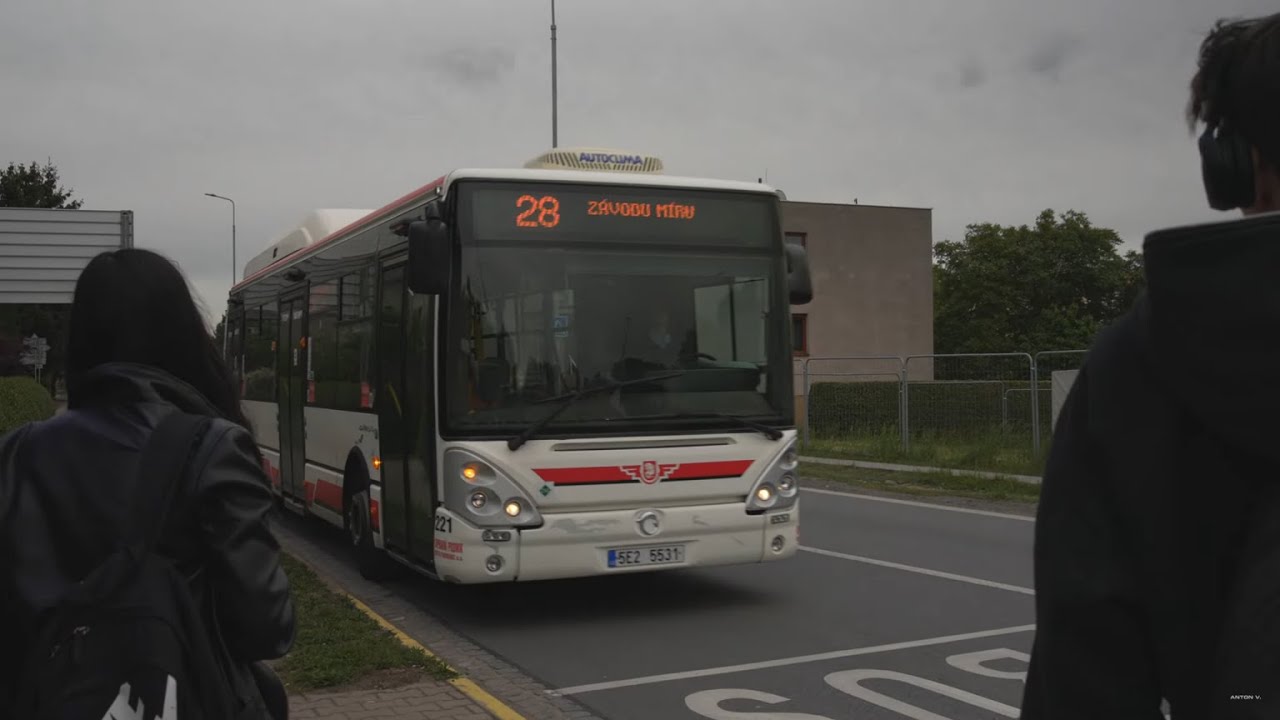 Czech Republic, Pardubice, bus 28 ride from Holandská to Nemocnice