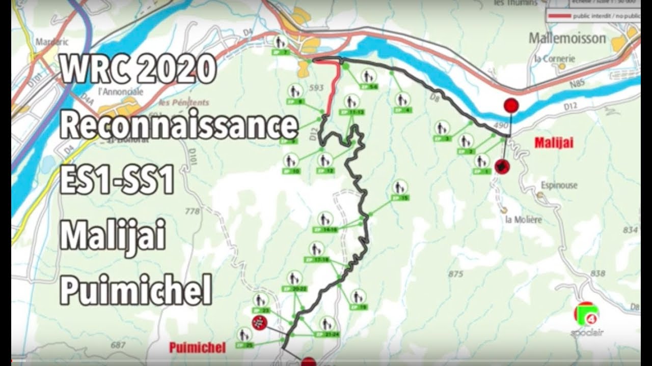 Vitesse normale - Reconnaissance ES1 Malijai-Puimichel Monte-Carlo 2020