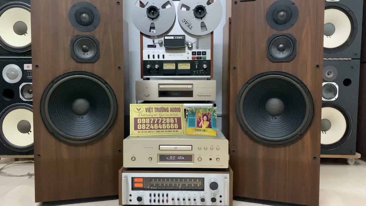 CD Album Thu&yacute; H&agrave; Vol 4 test Loa JBL L100S vs Amply MAC4100