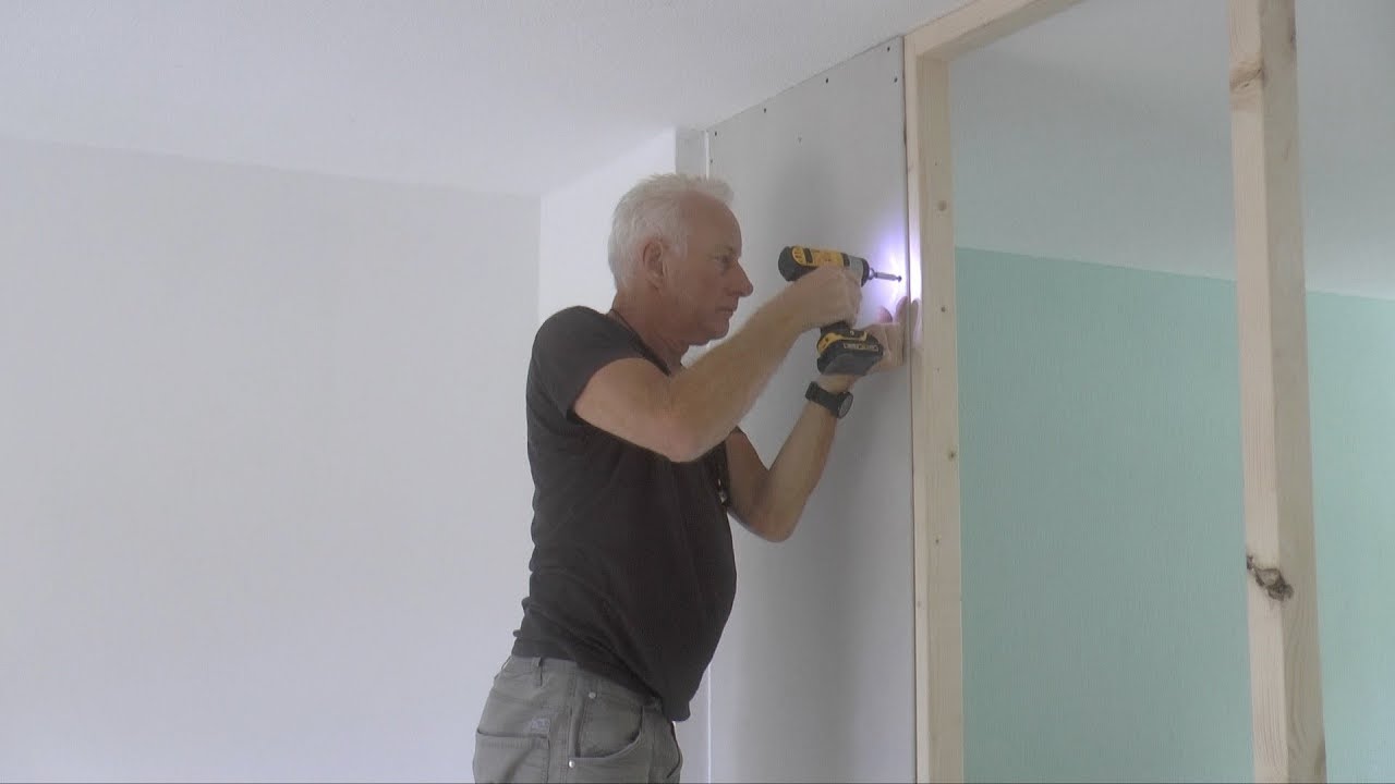 Een woning opknappen deel 2  Tussenwand met gipsplaat maken Clip