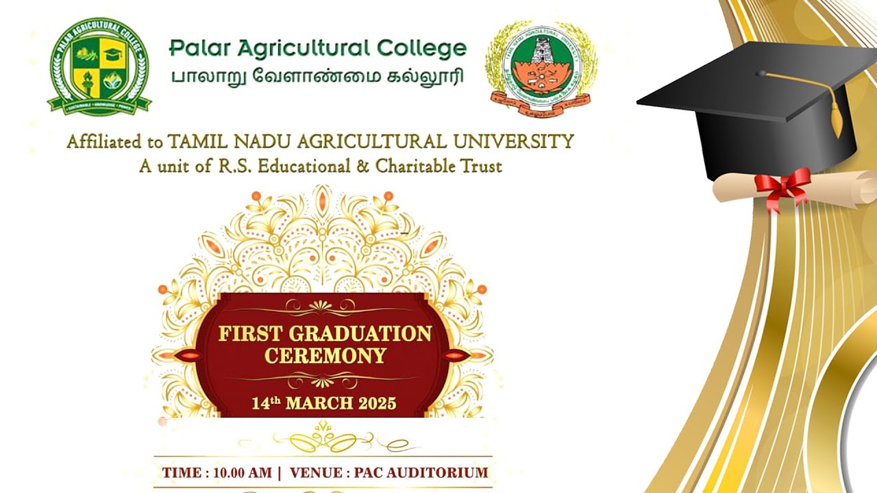 First Graduation Ceremony | Palar Agricultural College | LIVE