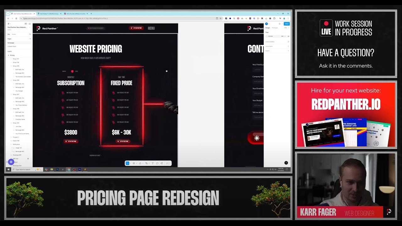 Live Web Design Session (New Pricing Page)