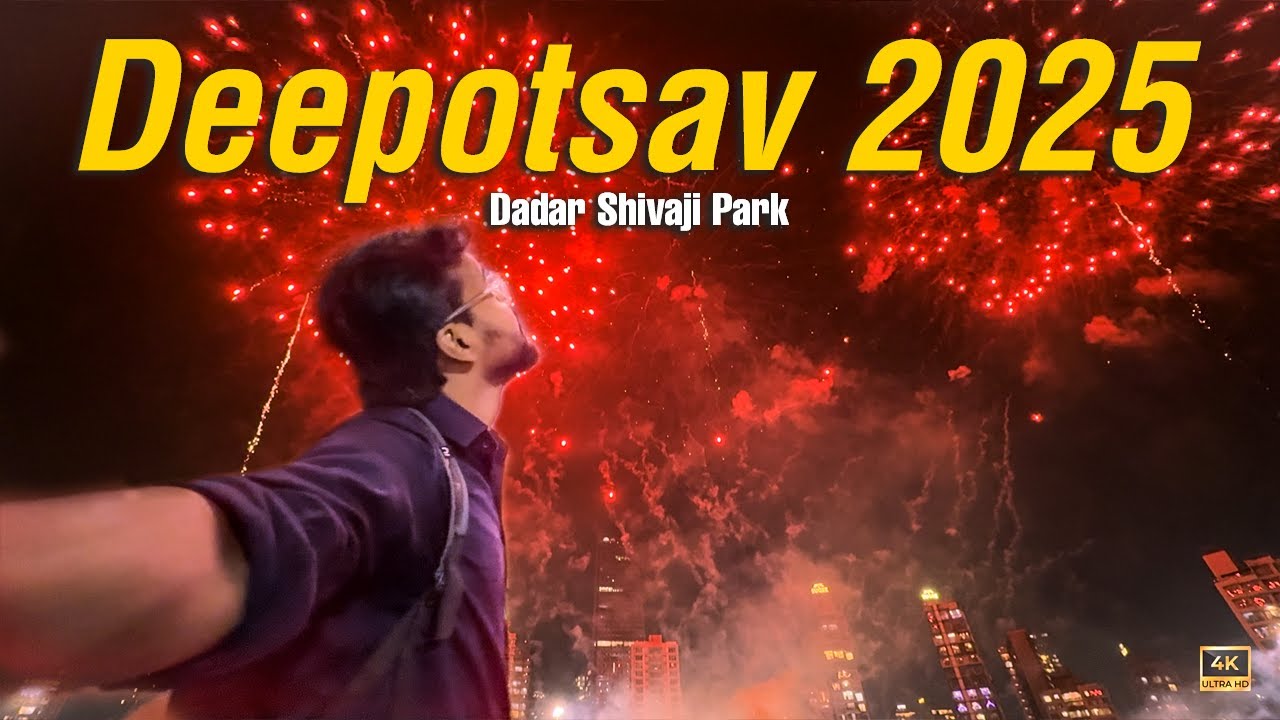 Dadar Shivaji Park Deepotsav 2025 🎆 | Spectacular Fireworks & Magical Diwali Lighting!