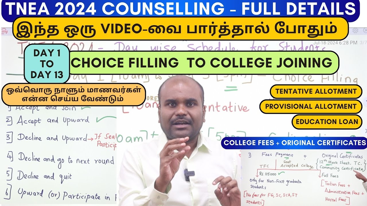 TNEA 2024 💯 FULL GUIDE | Counselling Process | ALL IN ALL  Video | ஒரு நொடி கூட MISS பண்ணாம பாருங்க