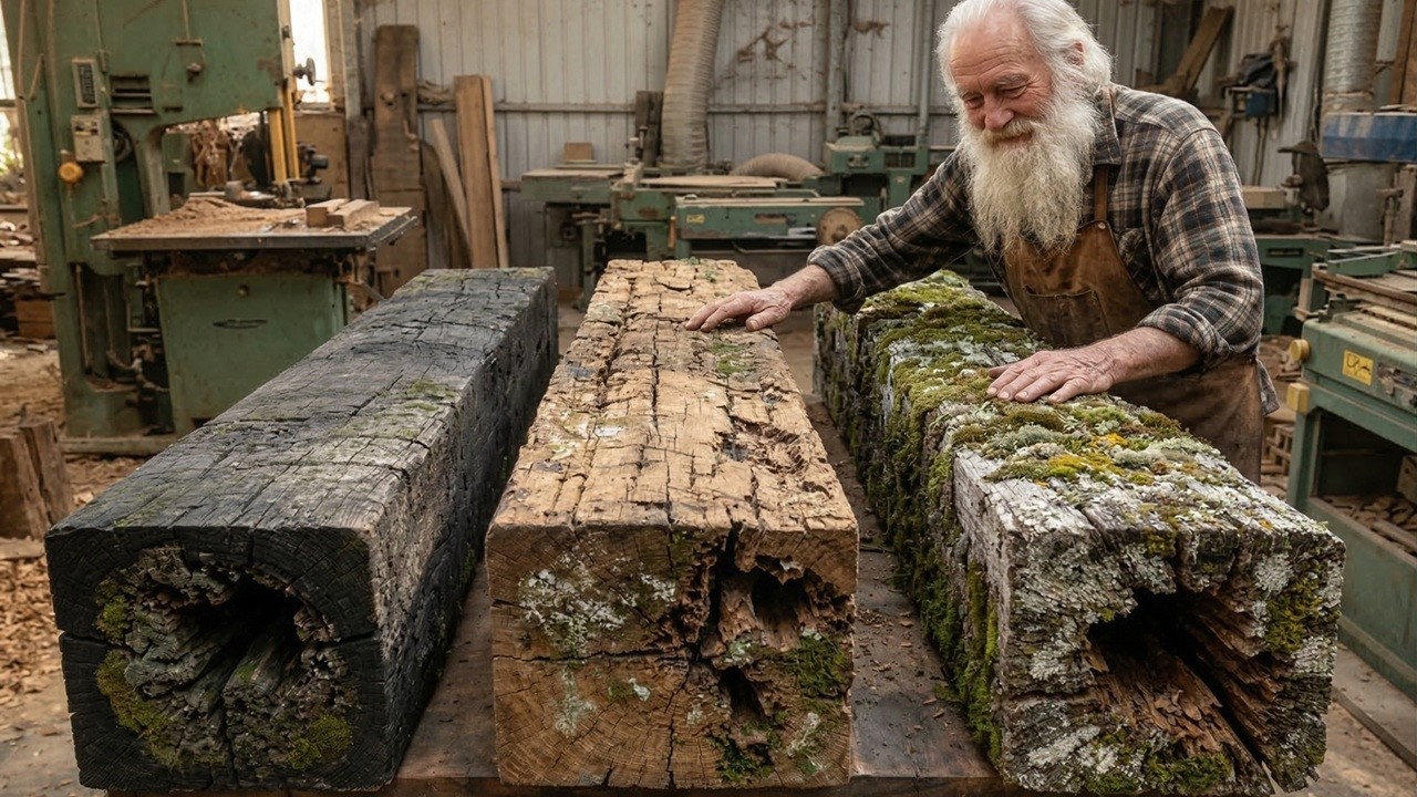 Watch This Guy Transform Old, Rotten Pieces Of Wood Into Incredibly Valuable Furniture