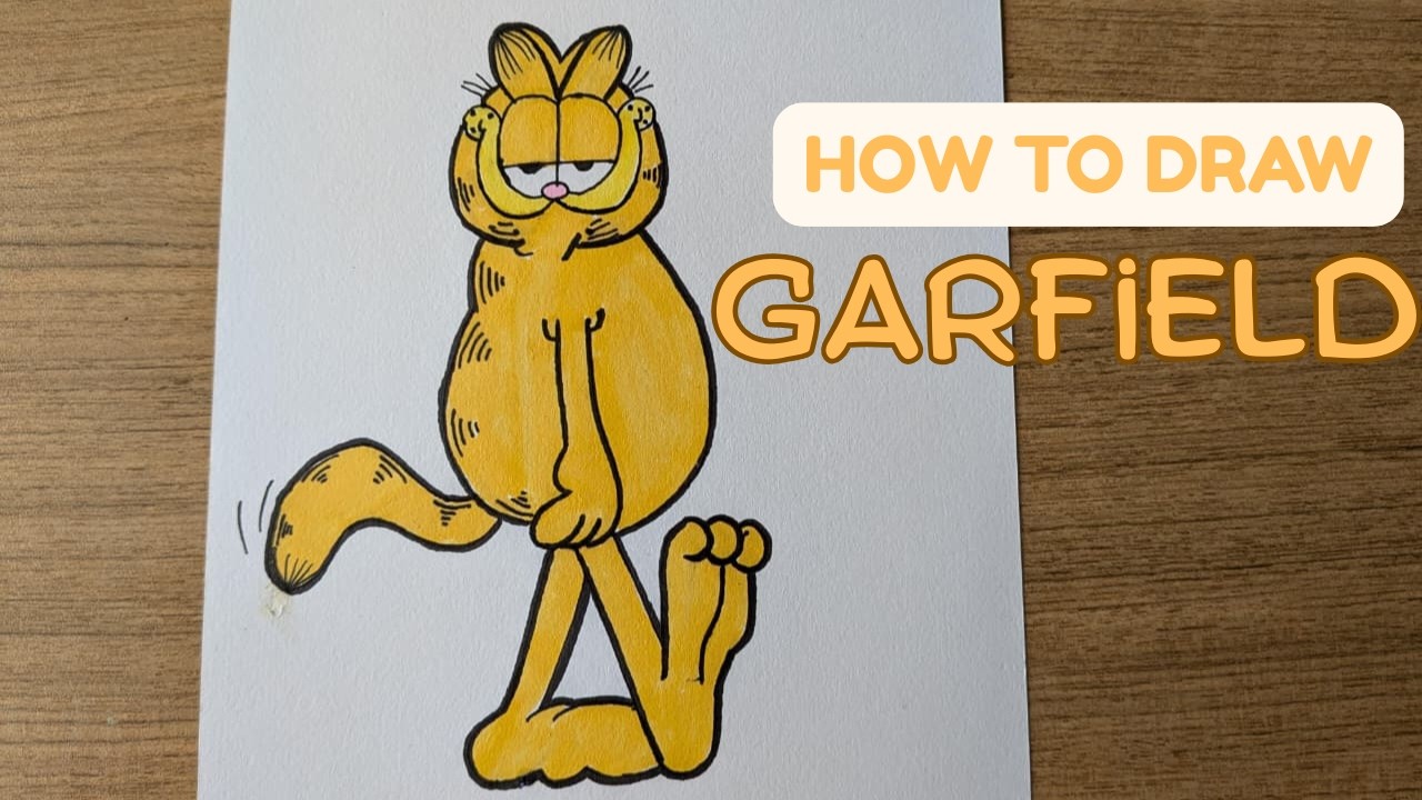 How to Draw Garfield Step by Step | Easy Cartoon Cat Drawing for Beginners